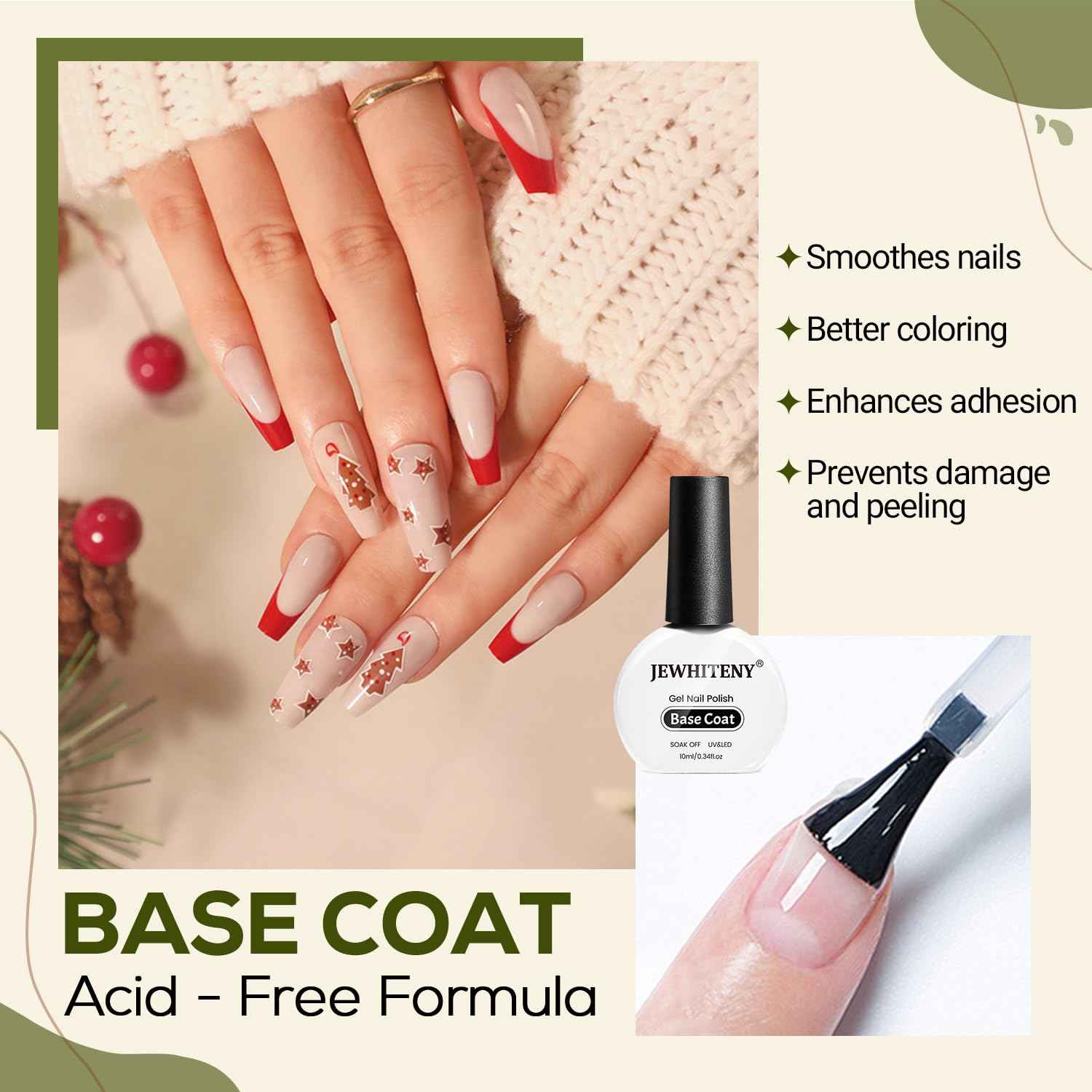 14PCS Poly Gel Nail Extension Kit - Includes 10ML Gel Top & Base Coat Set