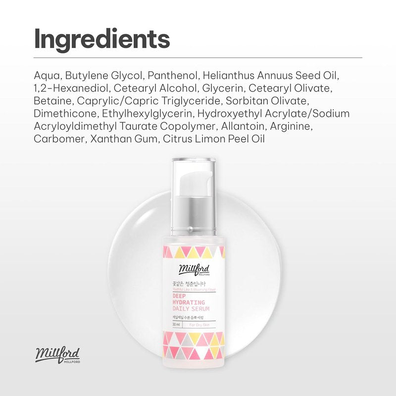 Deep Hydrating Daily Serum - Hyaluronic Acid for Dry Skin | 30ml | Alcohol & Fragrance Free, pH Balanced