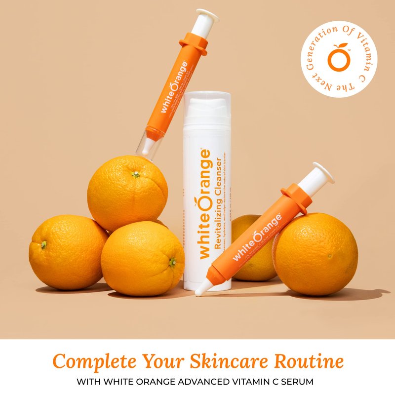 White Orange Revitalizing Cleanser, Ultra Hydrating Facial Cleanser with Hyaluronic Acid and 11 Botanicals including Orange Oil, Sulfate and Paraben-Free