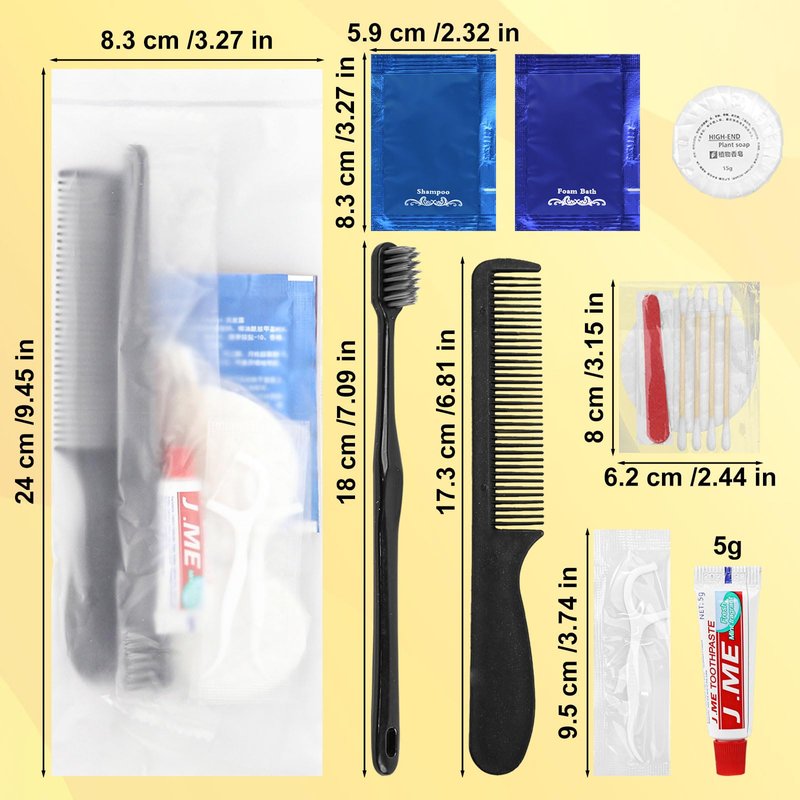Hygiene Kit, Hygiene Kit Bulk, Individually Packed, The Travel Hygiene Kit Is Fully Equipped And Clean And Hygienic, Convenience Kits Suitable For Hotel, Camping, Home, Travel (50-PACK)