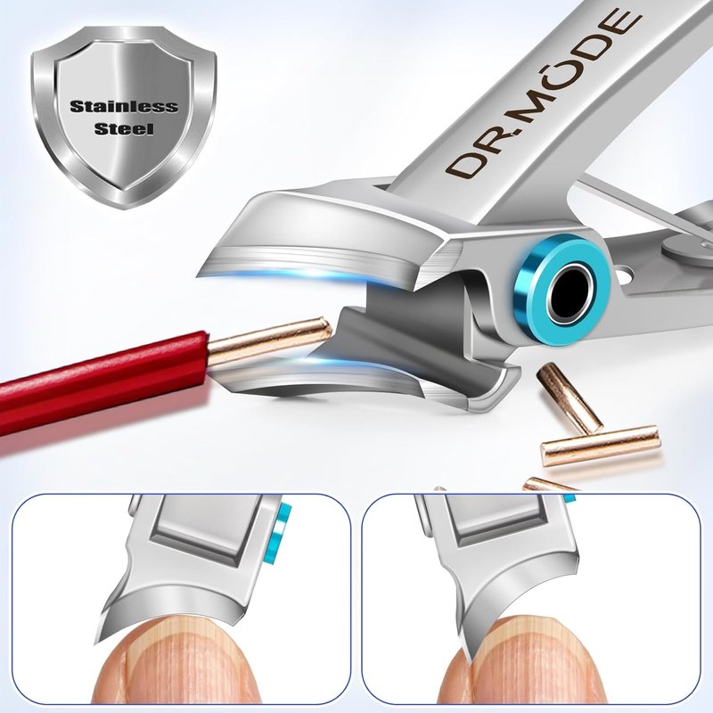 Toenail Clippers for Seniors - Wide Jaw Slanted Curved Design | Ideal for Thick & Ingrown Nails