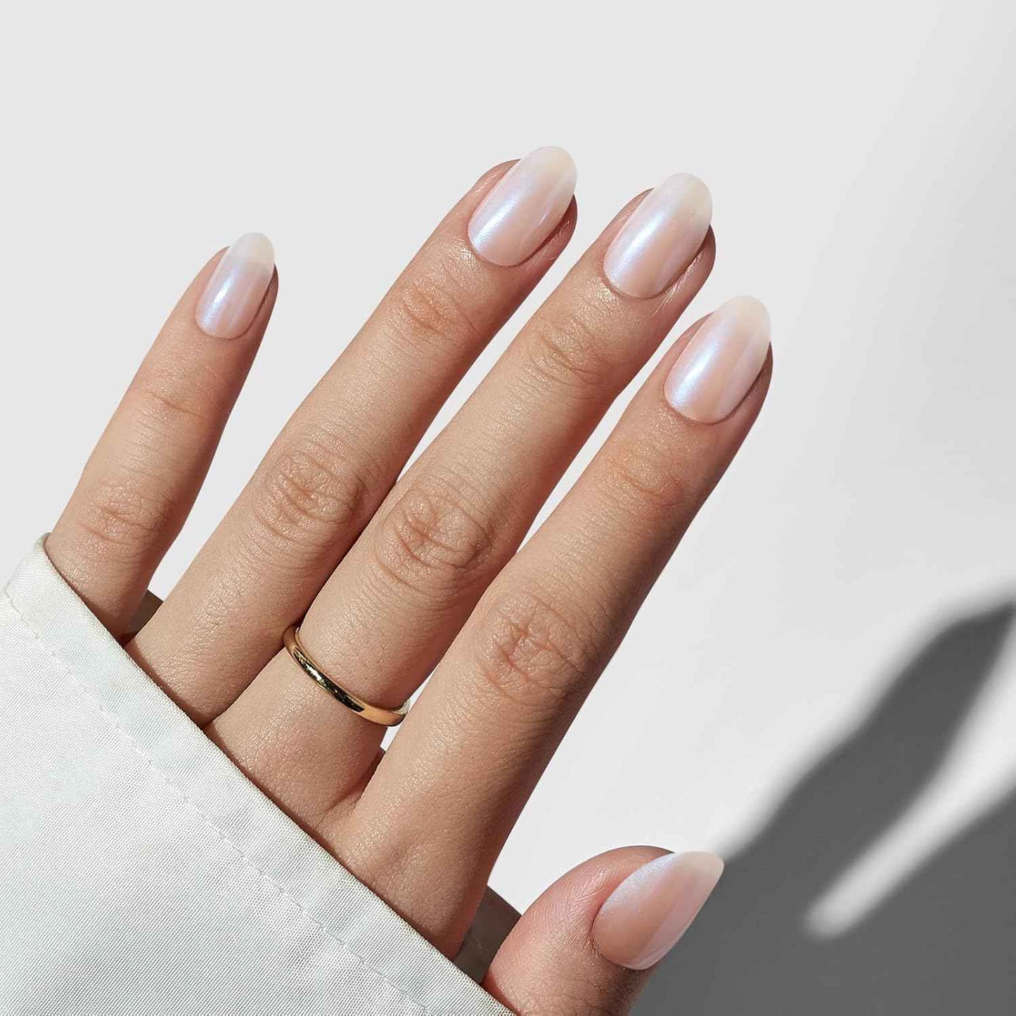 Soft Gel Chrome Press On Nails - Reusable Fake Nails with Glue, Perfect Fit & Stylish Nudies