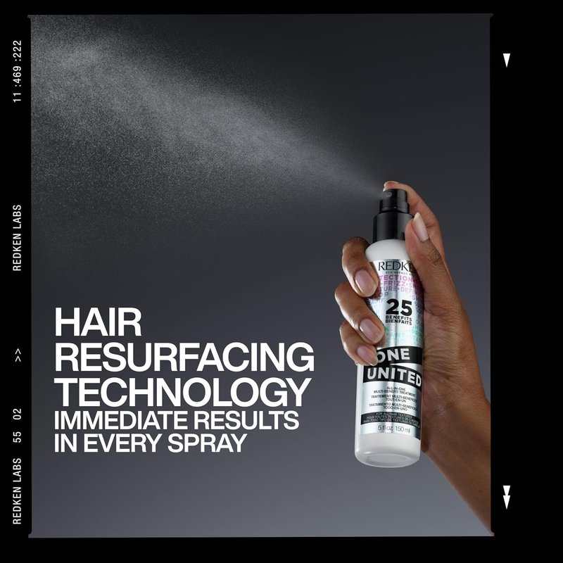 Redken One United Leave-In Conditioner - Multi-Benefit Treatment for All Hair Types | Heat Protectant & Detangler Spray