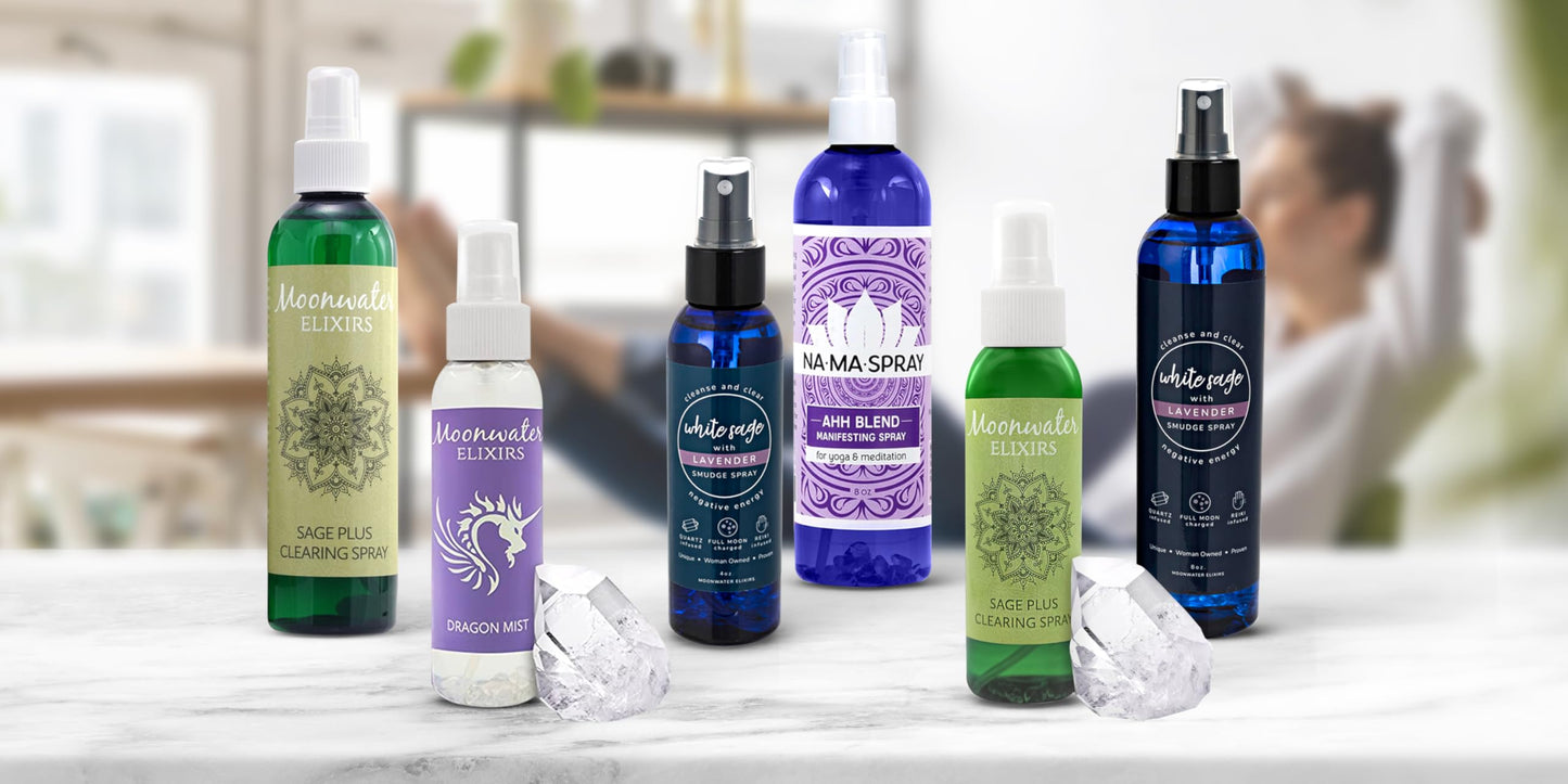 Full Moon Spiritual Bath Kit with Bath Oil, Sage Smudge Stick & Smudge Soap - Cleanse, Clarify & Recharge Your Energy, Aura Cleansing, Chakra Healing, Relaxation Rituals for Manifestation & Meditation