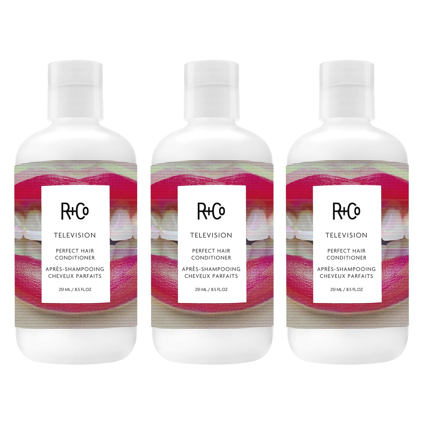 R+Co TELEVISION Perfect Hair Conditioner – 3 Pack, Hydrating & Smoothing Hair Conditioner, Adds Shine & Softness, All Hair Types