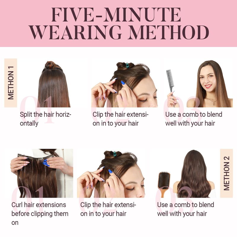 MAXITA Clip in Hair Extensions Real Human Hair,Remy Hair Extensions Clip ins Double Weft for Women,Natural Real Human Hair,16Inch 120g 7Pcs,Chocolate Brown