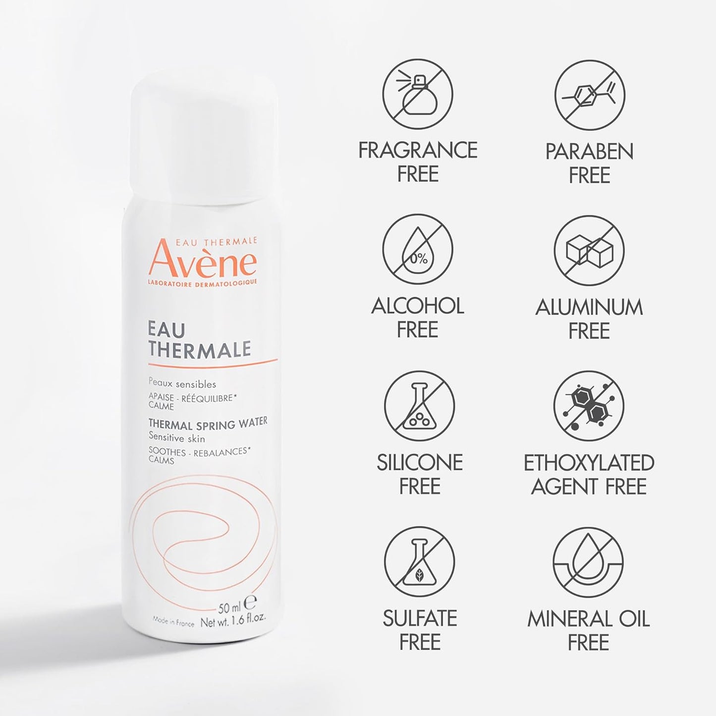 Avène Thermal Spring Water Facial Mist Spray - Soothing & Calming for Sensitive Skin | Hydrating & Softening Formula