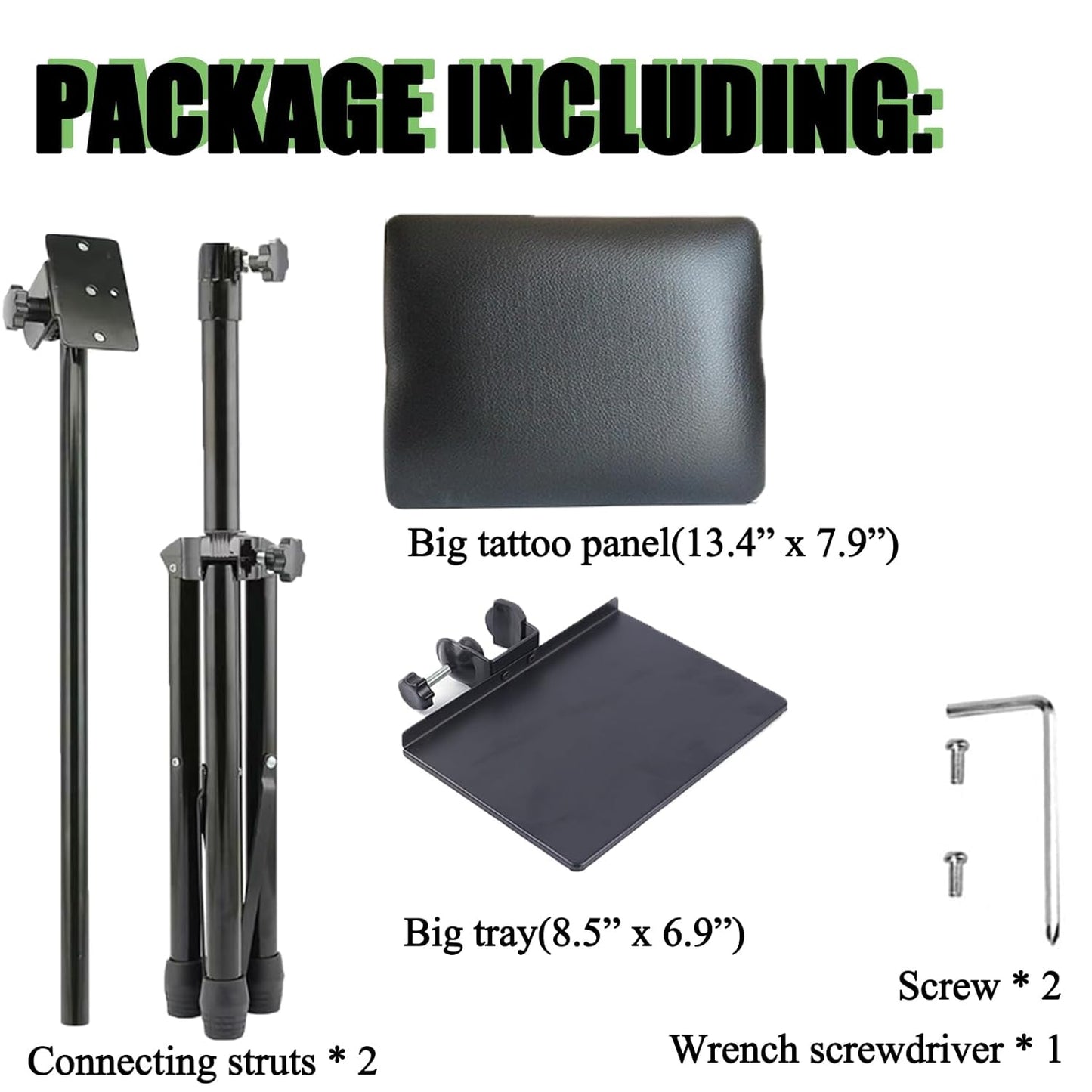 Tattoo Arm Rest & Legrest Stand - 360° Adjustable Design | Foldable Leather Pad with Thick Sponge for Tattoo Artists