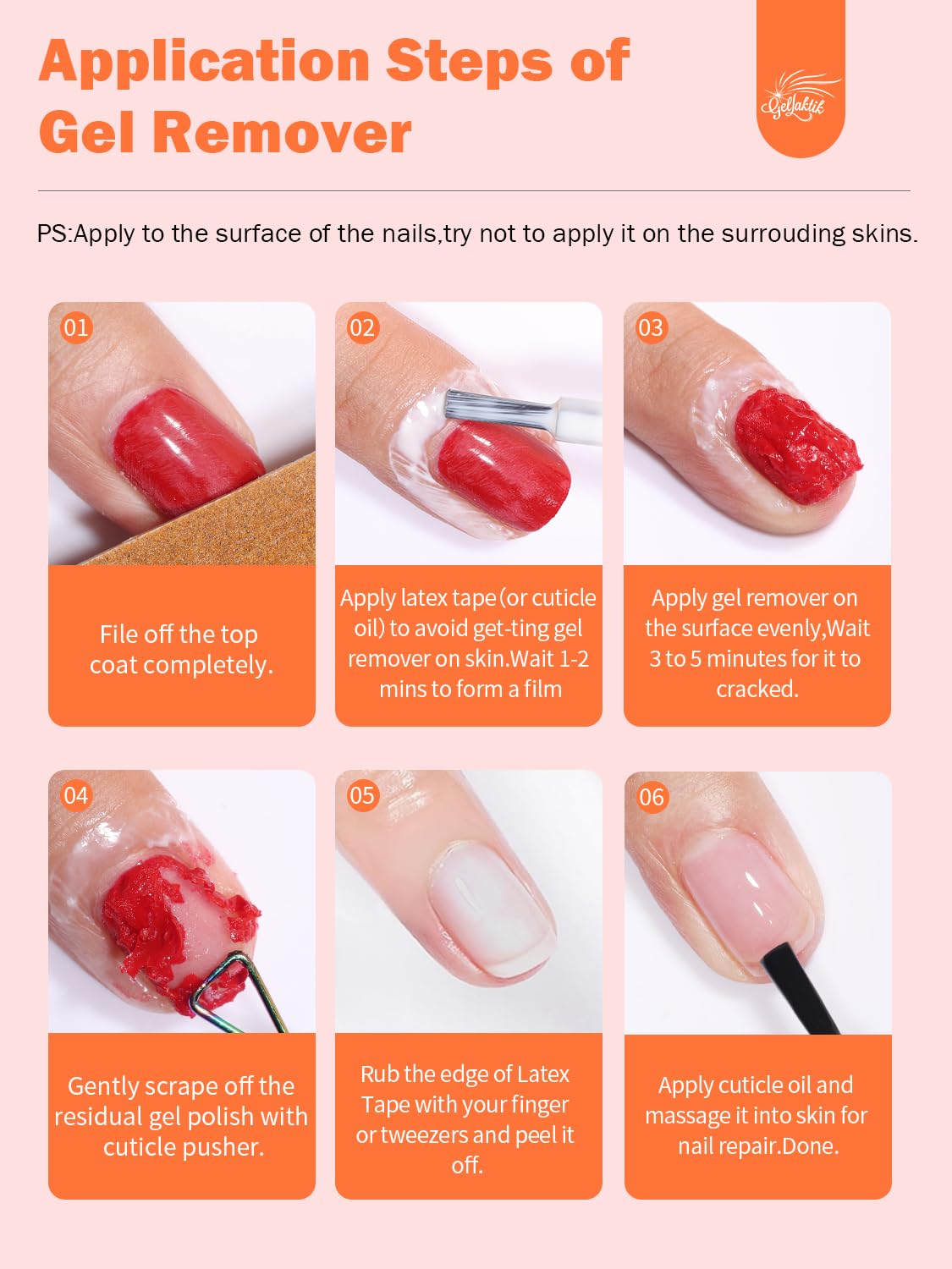 Gel Polish Remover Kit - 3 x 18ml with Cuticle Oil & Liquid Latex Tape, Fast 3-5 Min Removal