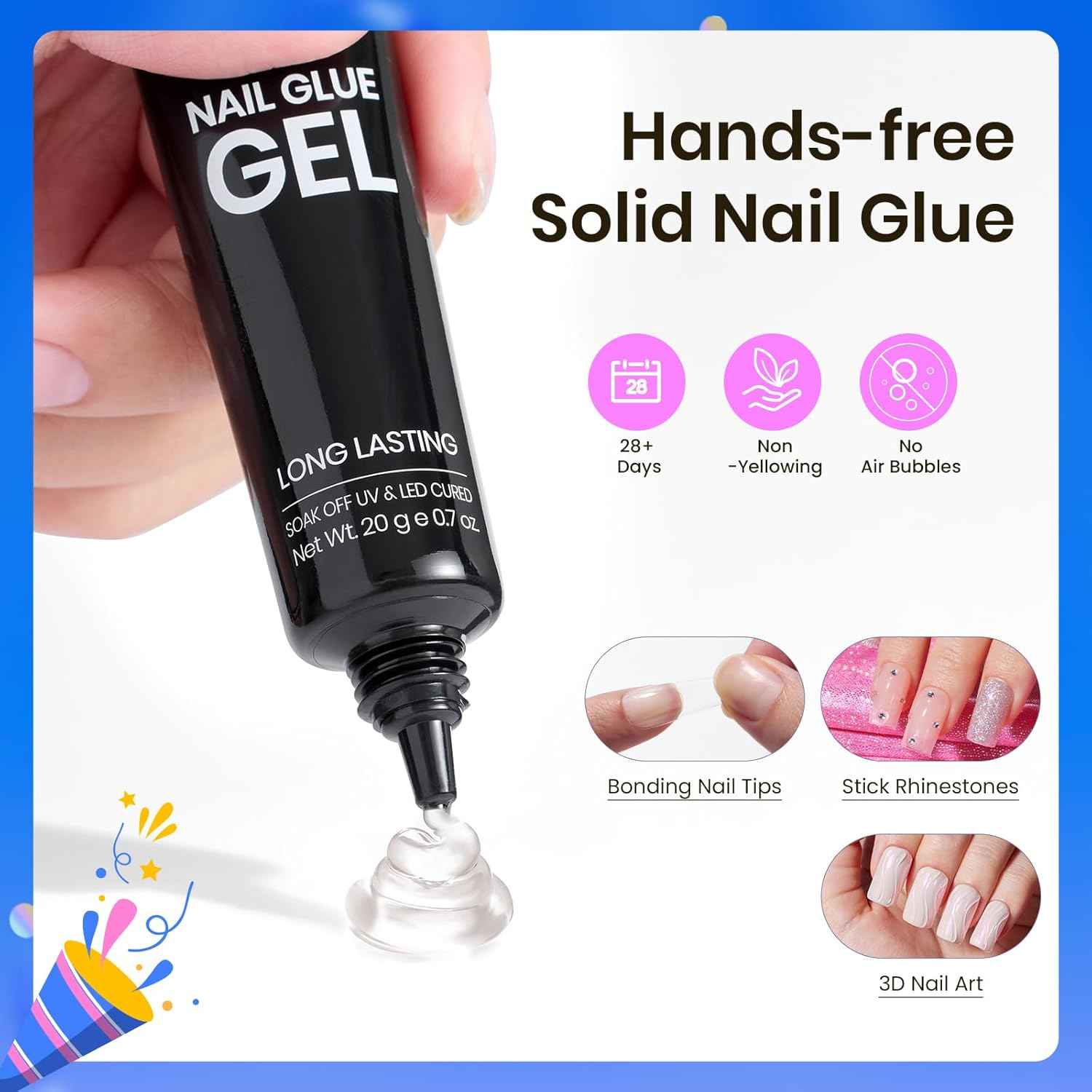 Beetles Gel Nail Kit – Short Square Apex Tips & 15ml Dehydrator & Primer Set
