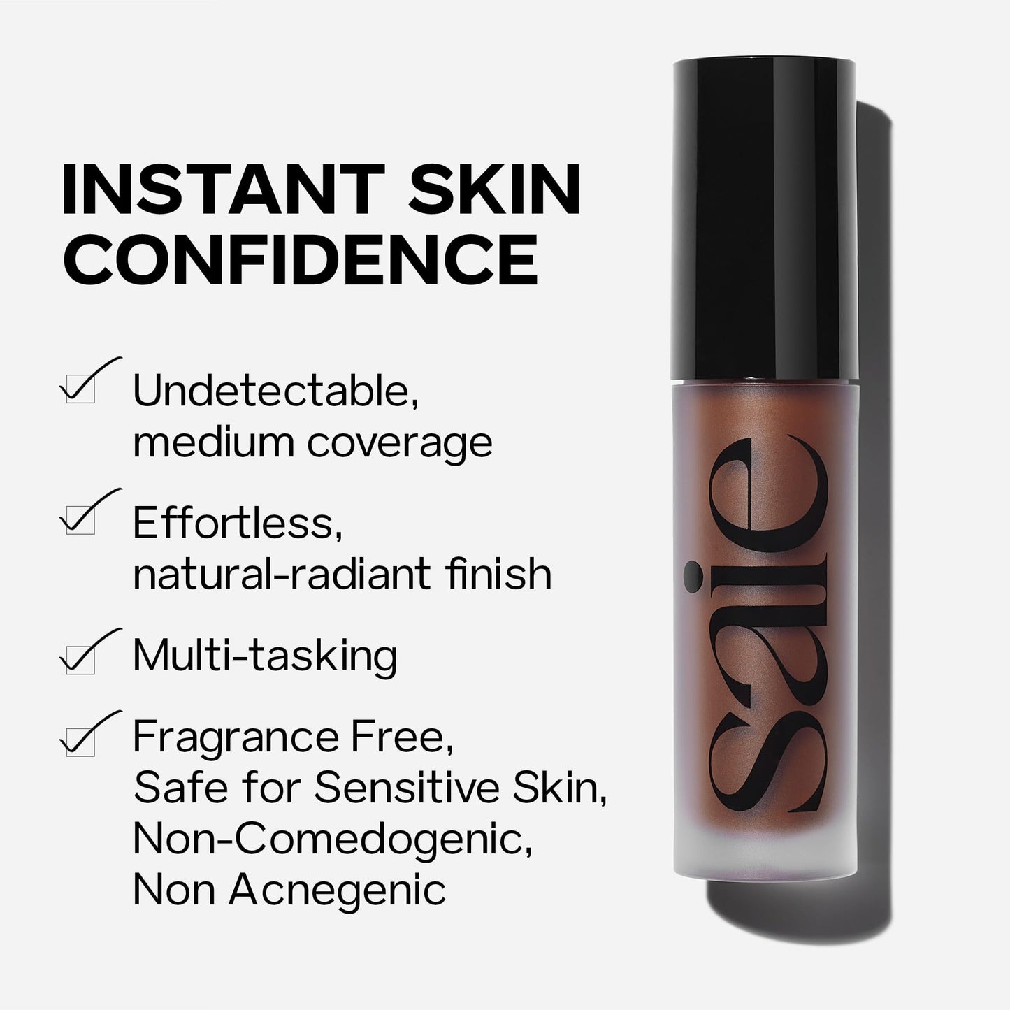 Saie Slip Tint Radiant Cream Concealer & All-Over Face Makeup - Concealer for Dark Circles, Redness & Blemishes - Lightweight Makeup Made with Hydrating Hyaluronic Acid - Shade 5 (0.17 oz)