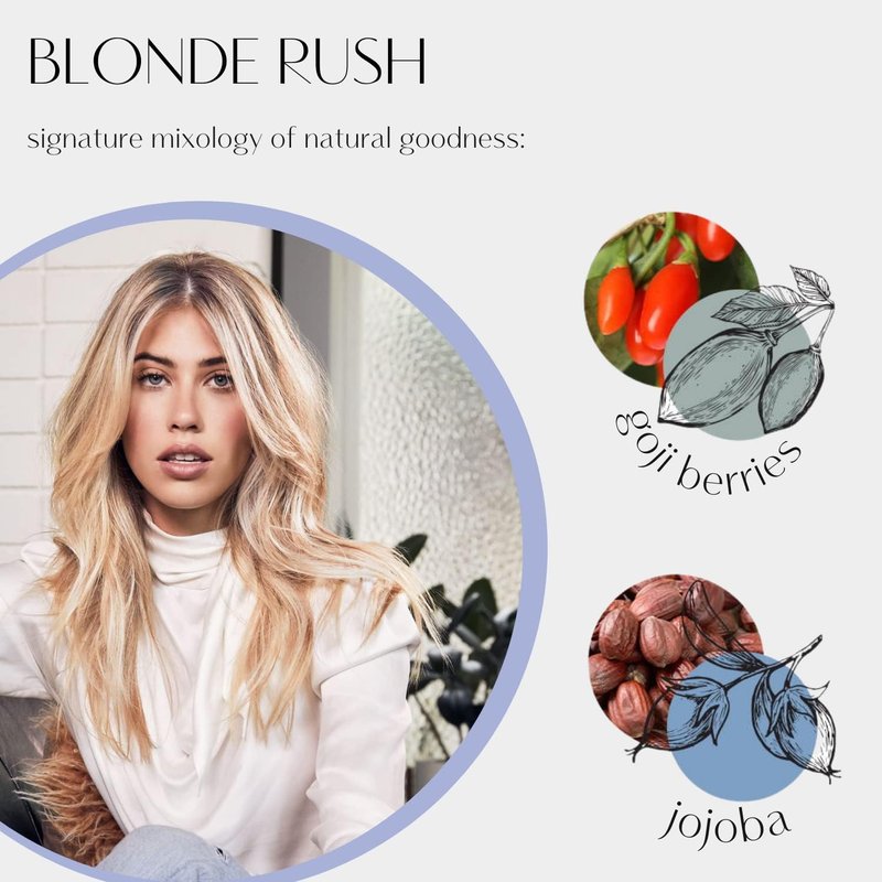 Blonde Rush Conditioner - Blue Violet Toning for Blonde Hair - Brightens & Strengthens - 3 oz
