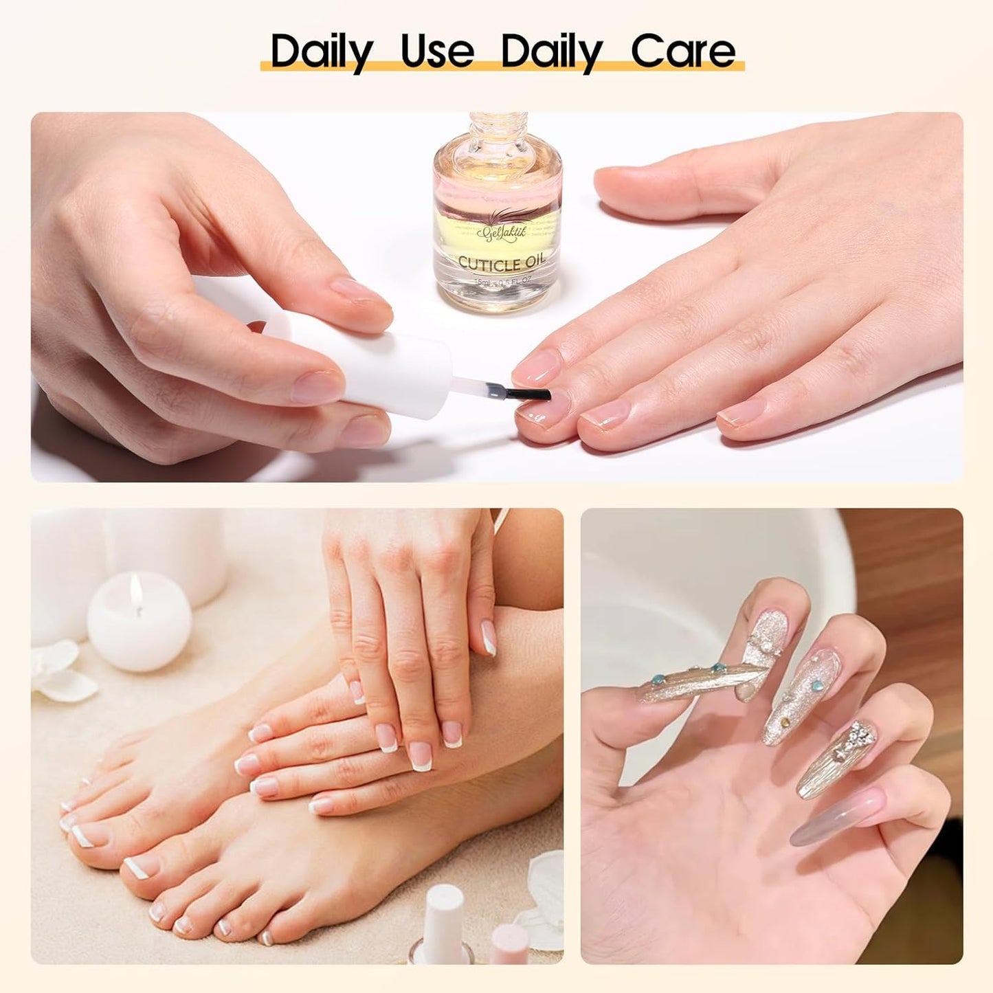 Gel Polish Remover Kit - 3 x 18ml with Cuticle Oil & Liquid Latex Tape, Fast 3-5 Min Removal