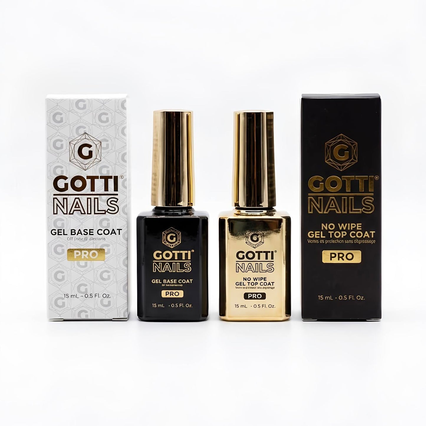 Gotti Nails No Wipe Gel Top Coat, High Gloss Shine, Non-Yellowing & Stain Resistant, Clear UV/LED finish