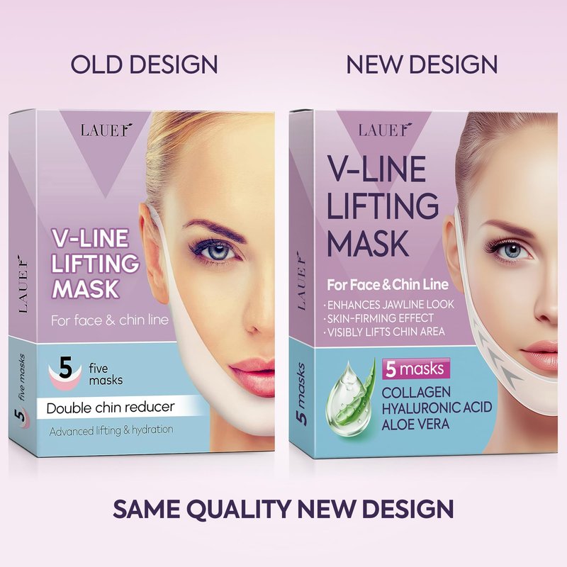 V Shaped Contouring Face Mask Line Shaping Lifting Belt Neck Reduction Jawline Lift Tape Enhancer Face Patch Firming Tightening Skin Chin Up Sculpting Collagen Mask Hyaluronic Acid Aloe Vera 10pcs