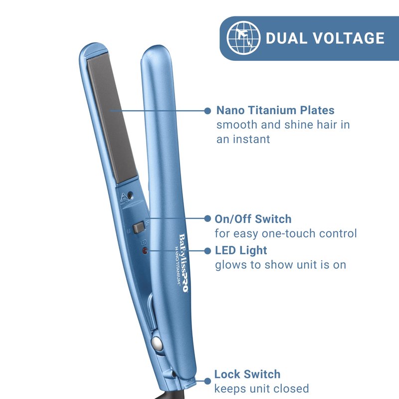 BaBylissPRO Nano Titanium Limited Edition 3/4" & 1" Ultra Sleek Flat Iron Prepack