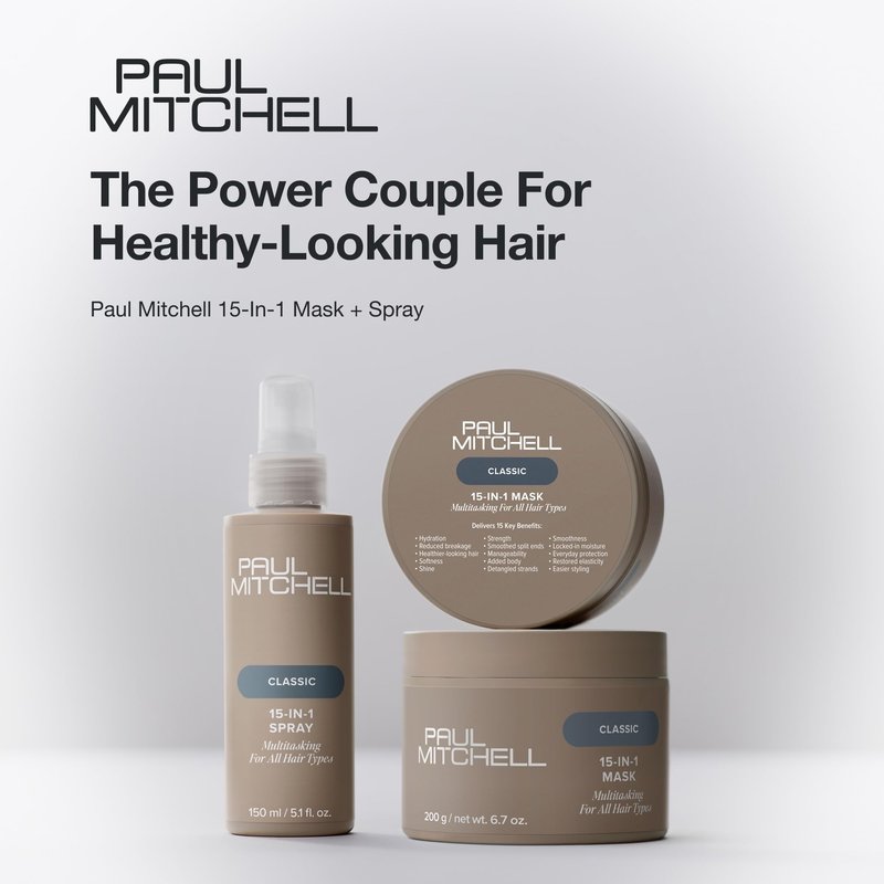 Paul Mitchell 15-In-1 Mask, Multitasking Hair Mask For All Hair Types, 6.7 oz