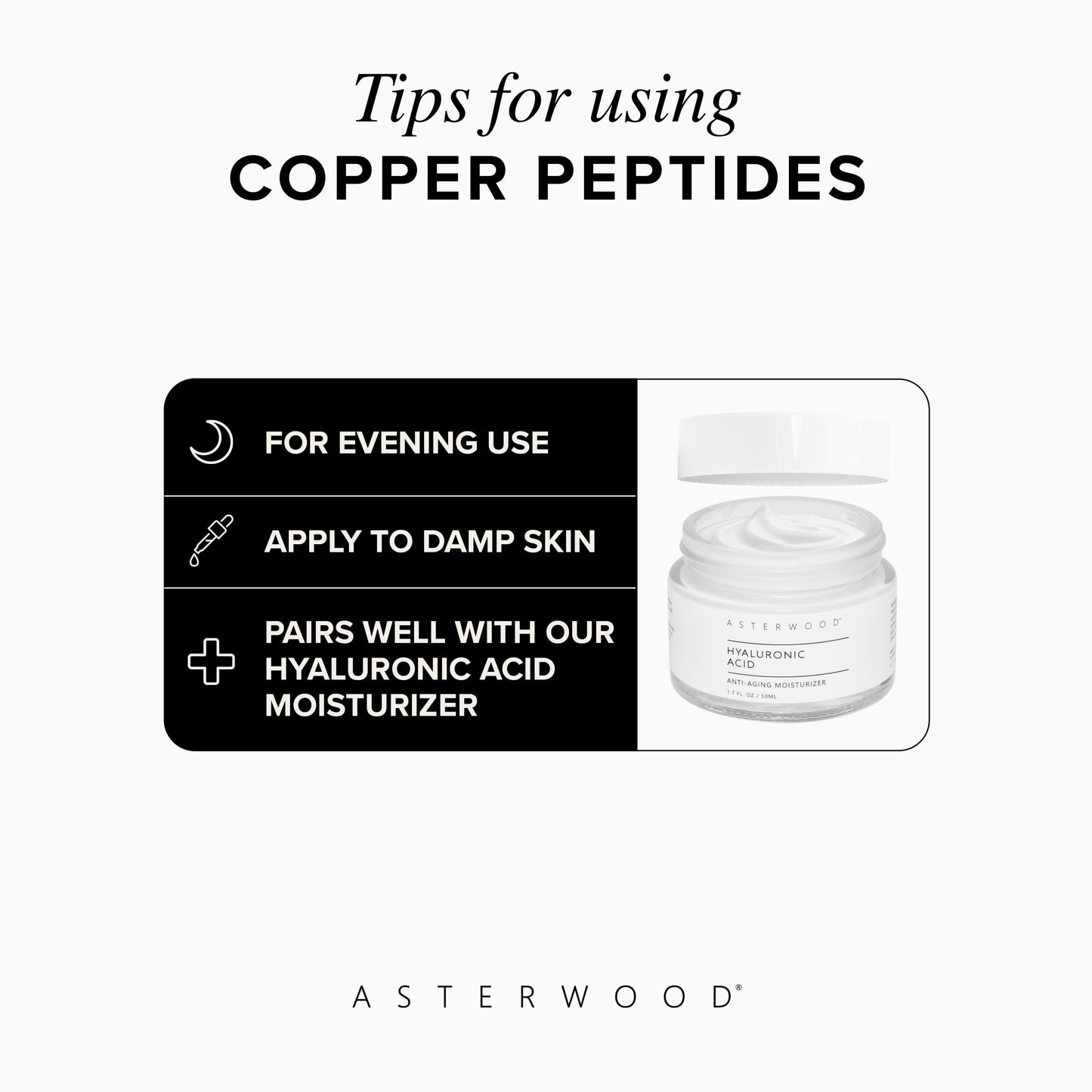 Asterwood Niacinamide Serum 1 oz + Copper Peptides Serum 1 oz