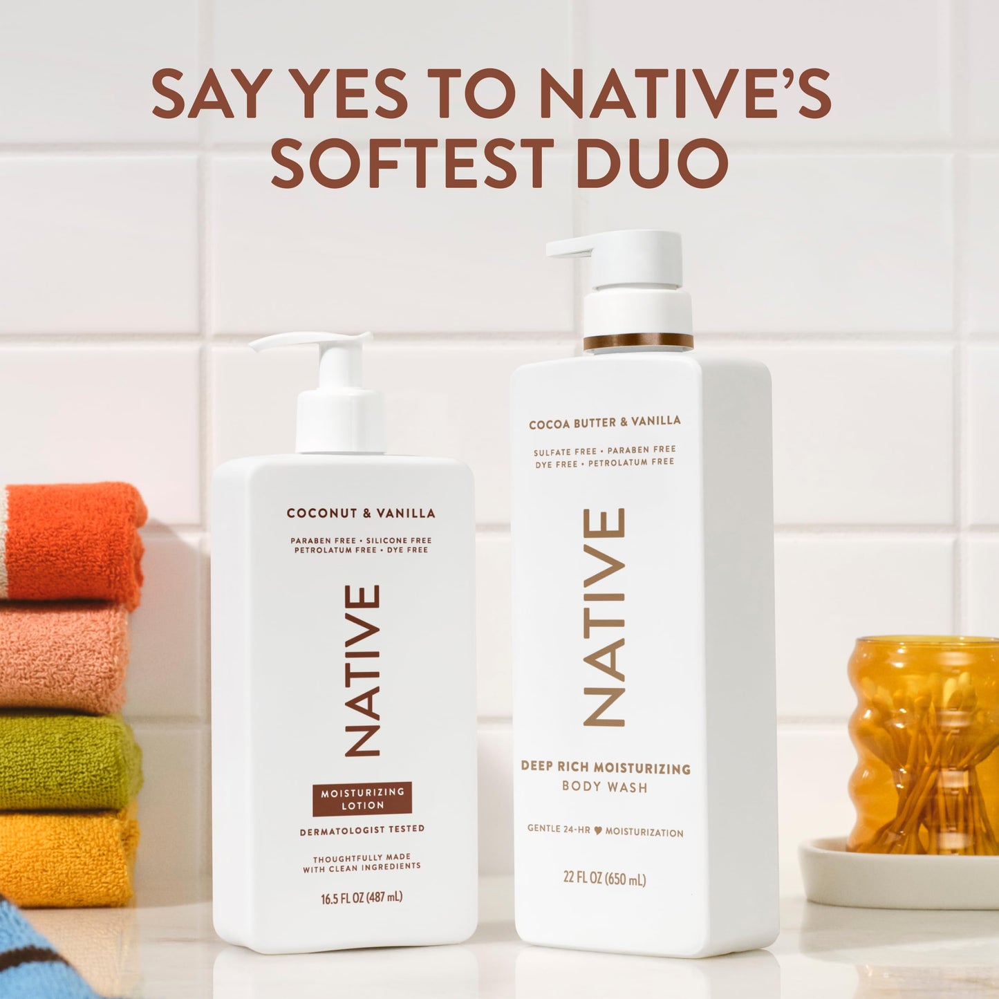 Native Moisturizing Body Wash| Contains Naturally Derived Ingredients | For Women & Men, Sulfate, Paraben, & Dye Free Leaving Skin Soft and Hydrated, 22 oz