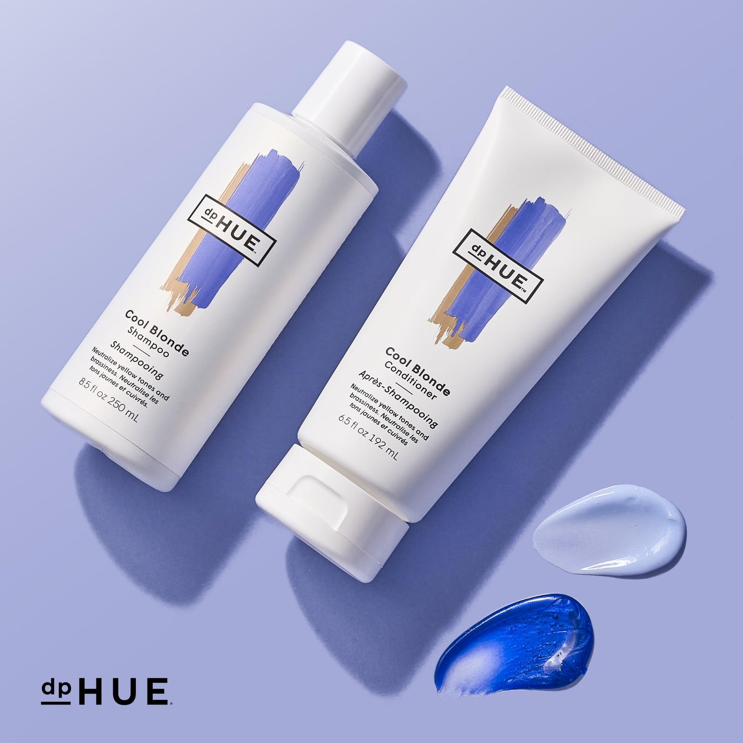 dpHUE Cool Blonde Shampoo - 8.5 oz - Purple Pigments Neutralize Unwanted Yellow, Brassy Hair Tones - Color Safe - Paraben, SLS & SLES Sulfate Free - Leaping Bunny Certified