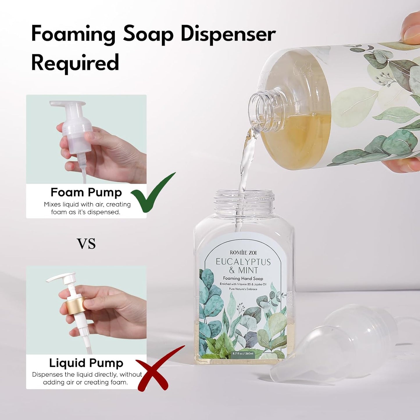 Tomato Vine Foaming Hand Soap Refill Set – 3 Pack (33.8 Fl Oz Each) – Chemical-Free & Moisturizing with Refillable Dispenser for Kitchen & Bathroom