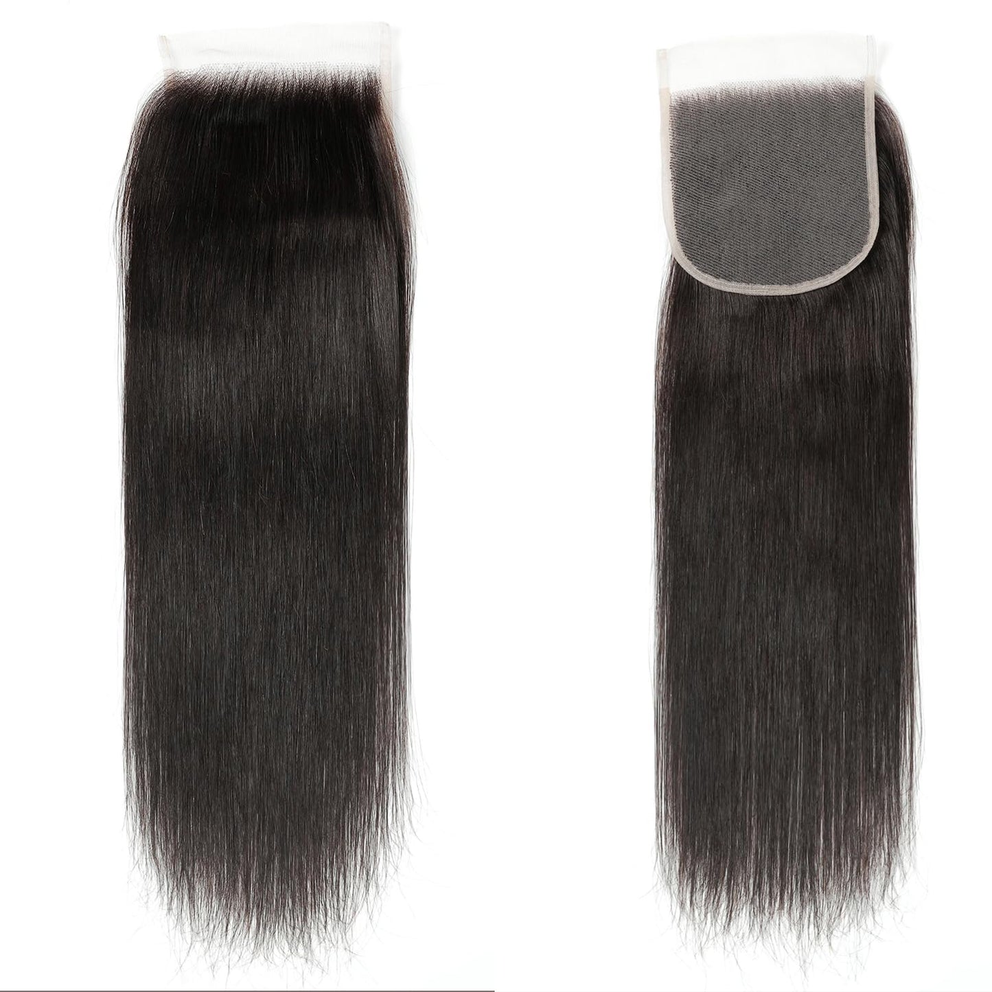 4x4 Transparent HD Lace Closure Virgin Human Hair Closure Invisible Lace Closure Pre Plucked with Baby Hair Natural Black(14Inch,Body Wave)