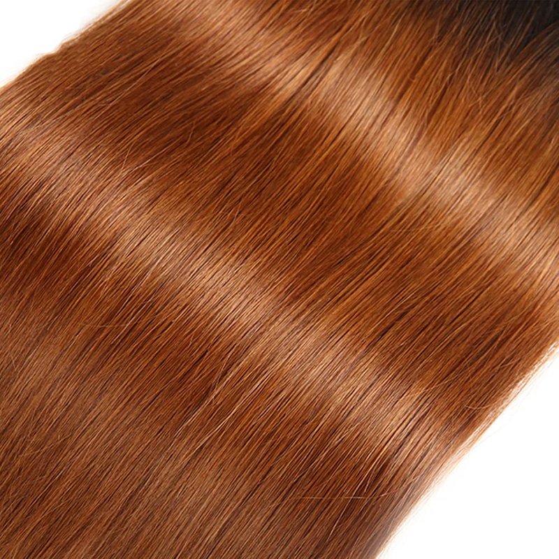 Brown Bundles Human Hair Ombre Straight Human Hair Bundles 1B30 Bundle 8 10 12 Inch Soft And Healthy Ombre Dark Brown Bundle Brazilian Virgin Remy Hair Extensions 300G