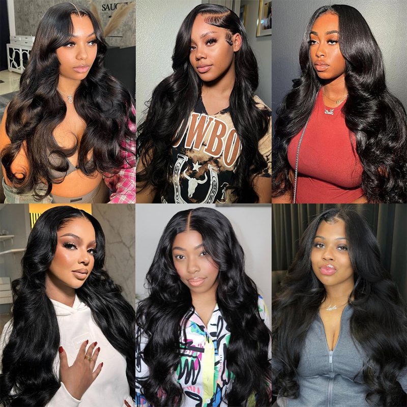 16 Inch Bundles Human Hair Body Wave 12A Brazilian Virgin Human Hair 1 Bundle 100% Unprocessed Quick Weave Hair Extensions Natural Black