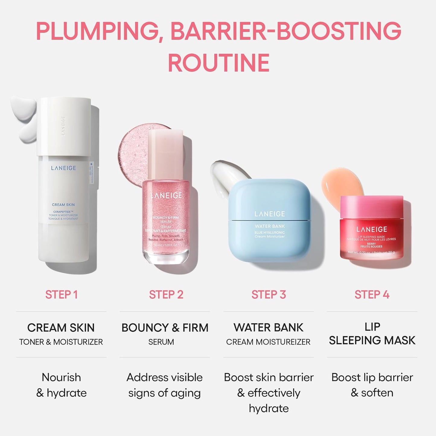 **LANEIGE Bouncy & Firm Serum - Korean Collagen Serum with Peptides for Plumping & Hydrating Skin**