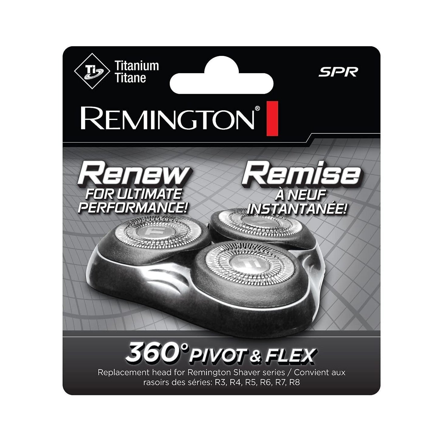 Universal Rotary Replacement Shaver Head - Remington Compatible, Black