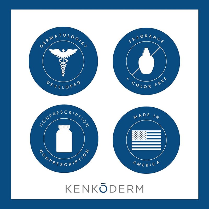 Kenkoderm Psoriasis Dead Sea Mud Soap with Argan Oil & Shea Butter, Natural Exfoliating Body & Face Cleanser for Sensitive Skin, Fragrance & Color-Free, 4.25 Ounce, 4 Bars