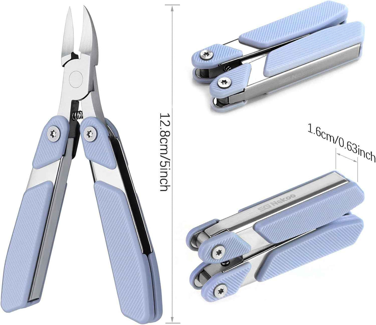 Heavy Duty Nail Clippers for Thick & Ingrown Toenails - Portable Folding Design for Men & Seniors