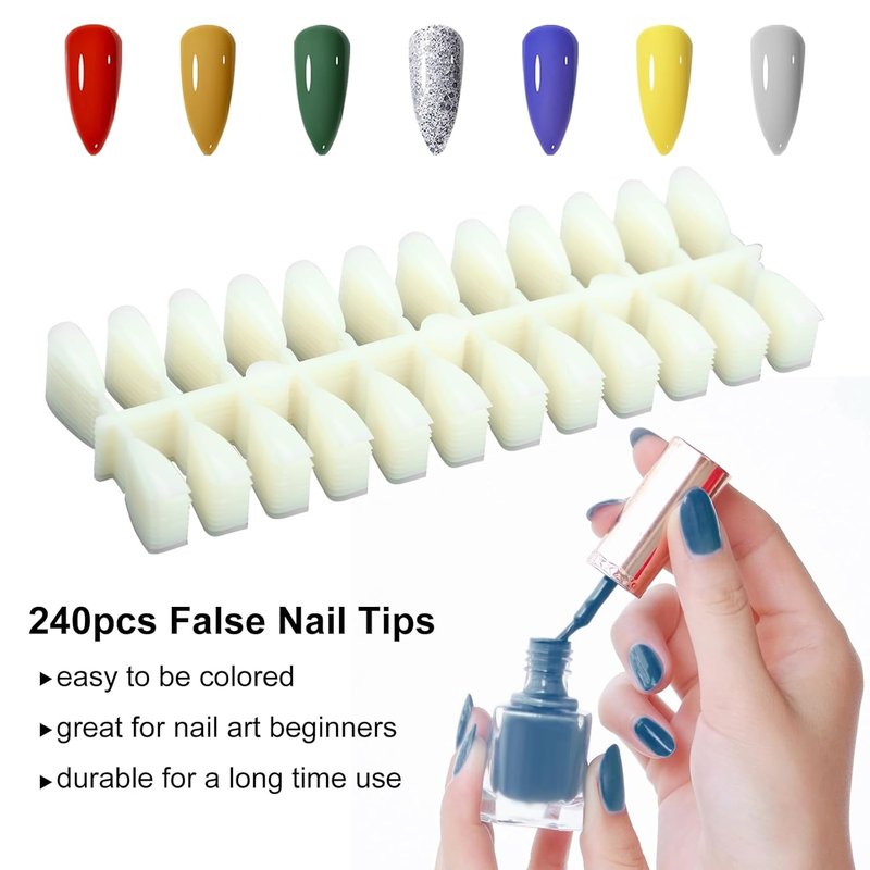 Nail Color Display Book - 216 Nail Colors with 240 Tips & Number Labels | Purple Swatch Guide