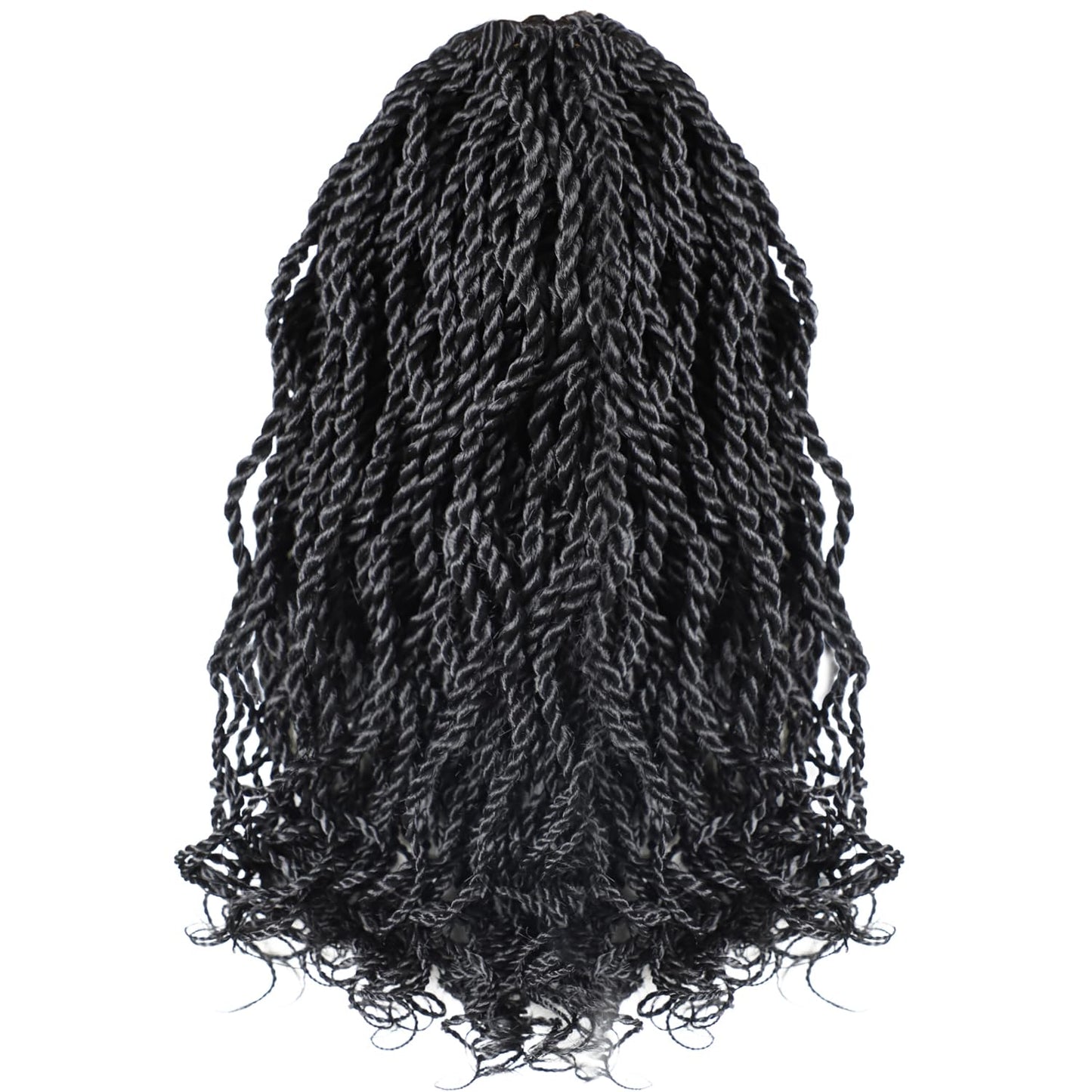 VIOLET Senegalese Twist Crochet Hair For Black Women 24 Inch Pretwisted Long Crochet Hair Pre Looped 30 Strands A Pack Crochet Braids For Black Women 9 Packs Small Crochet Twist Hair (24 Inch,1B)