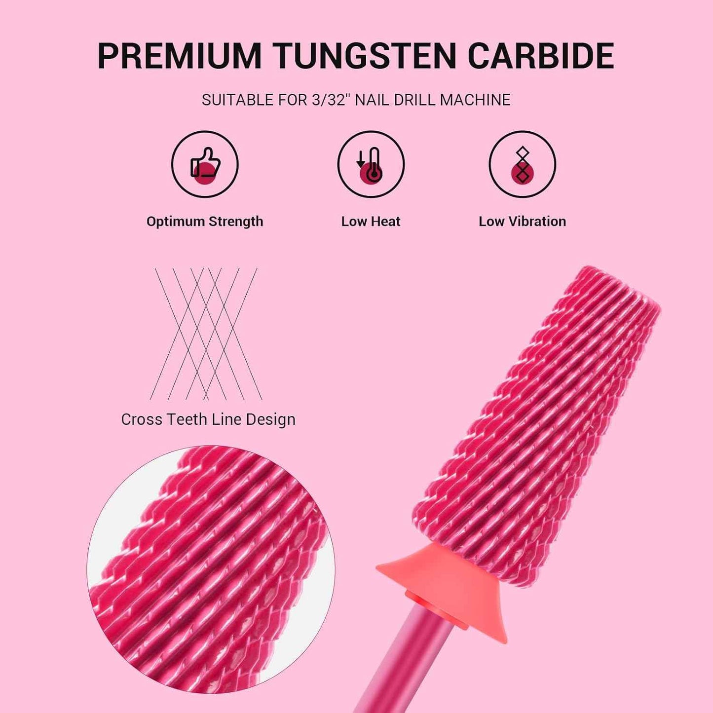 Professional 5-in-1 Nail Drill Bits Set for Acrylic & Gel Nails - MelodySusie