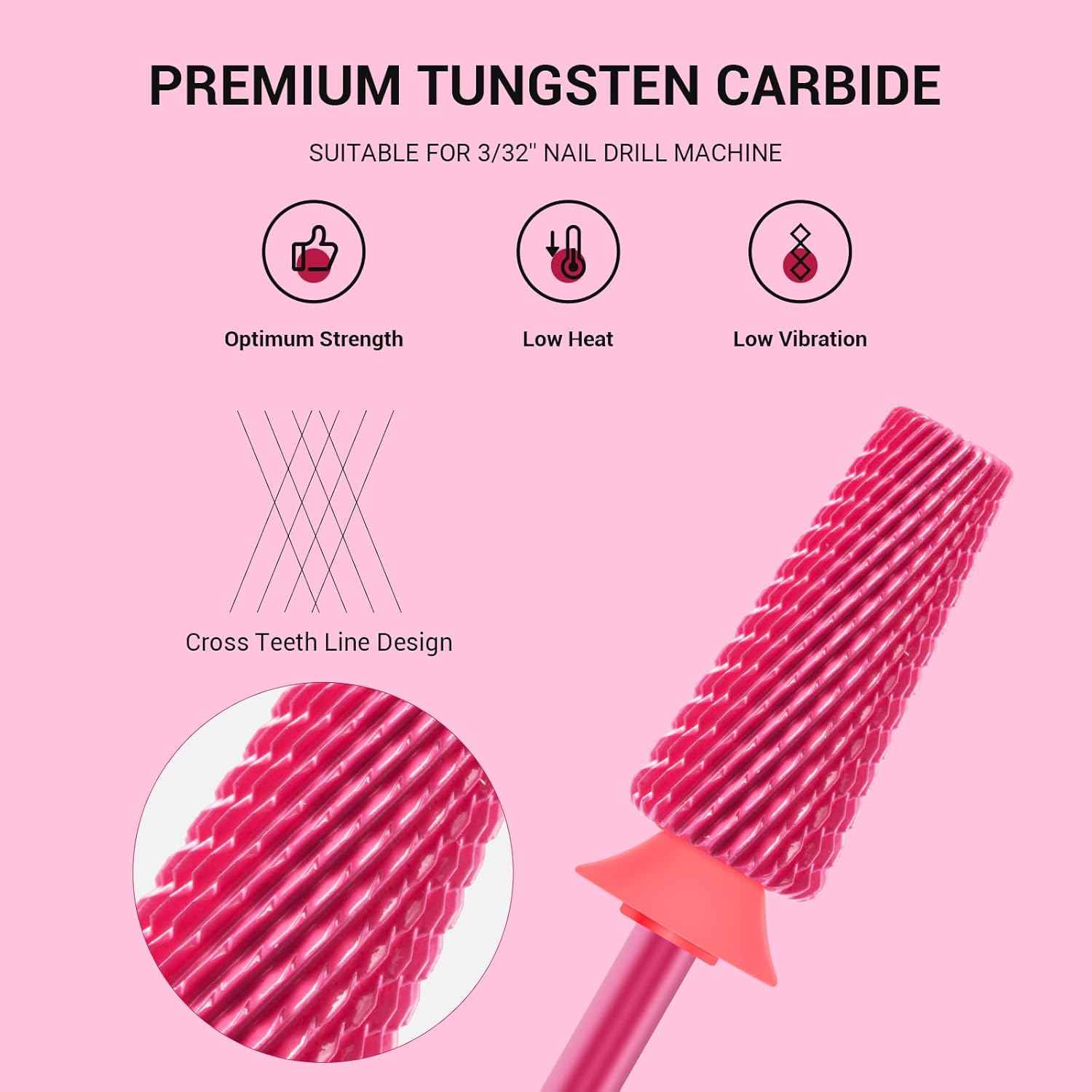 Professional 5-in-1 Nail Drill Bits Set for Acrylic & Gel Nails - MelodySusie