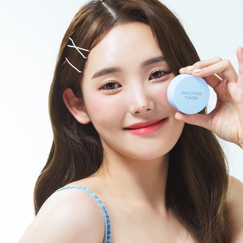 THESAEM Saemmul Perfect Pore Powder - Oil & Sebum Control Long Lasting Silky Face, Skin Soothing & Purifying with Green Tea Water and Tea Tree Extract, 0.18oz