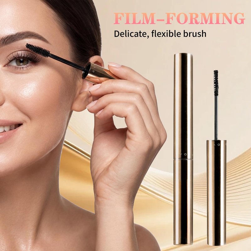 Ultra-Fine Lengthening Waterproof Quick-Dry Mascara, 2026 New 3D Volumizing Mascara, Fine Brush Tip Quick Drying Smudge Proof No Clumping (Black)