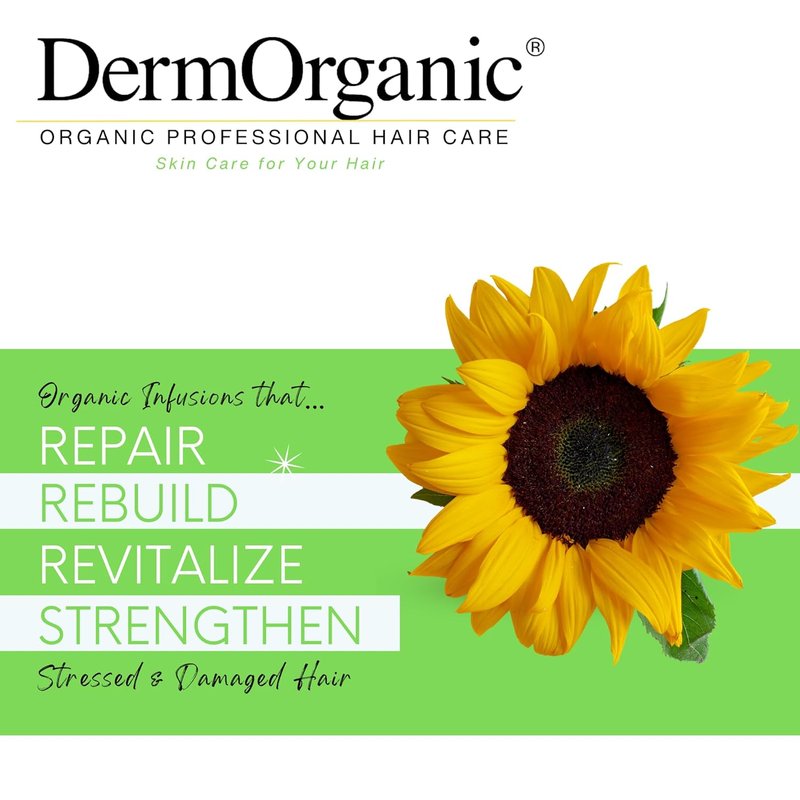 DermOrganic Color Care Shampoo - Sulfate-Free Cream with Sunflower Anti-Fade Extract | 17 fl. oz