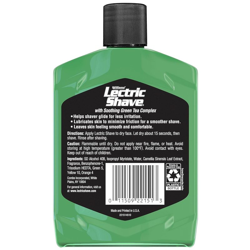 Williams Lectric Shave, Electric Razor Pre-Shave, 7 Ounce (Pack of 2)