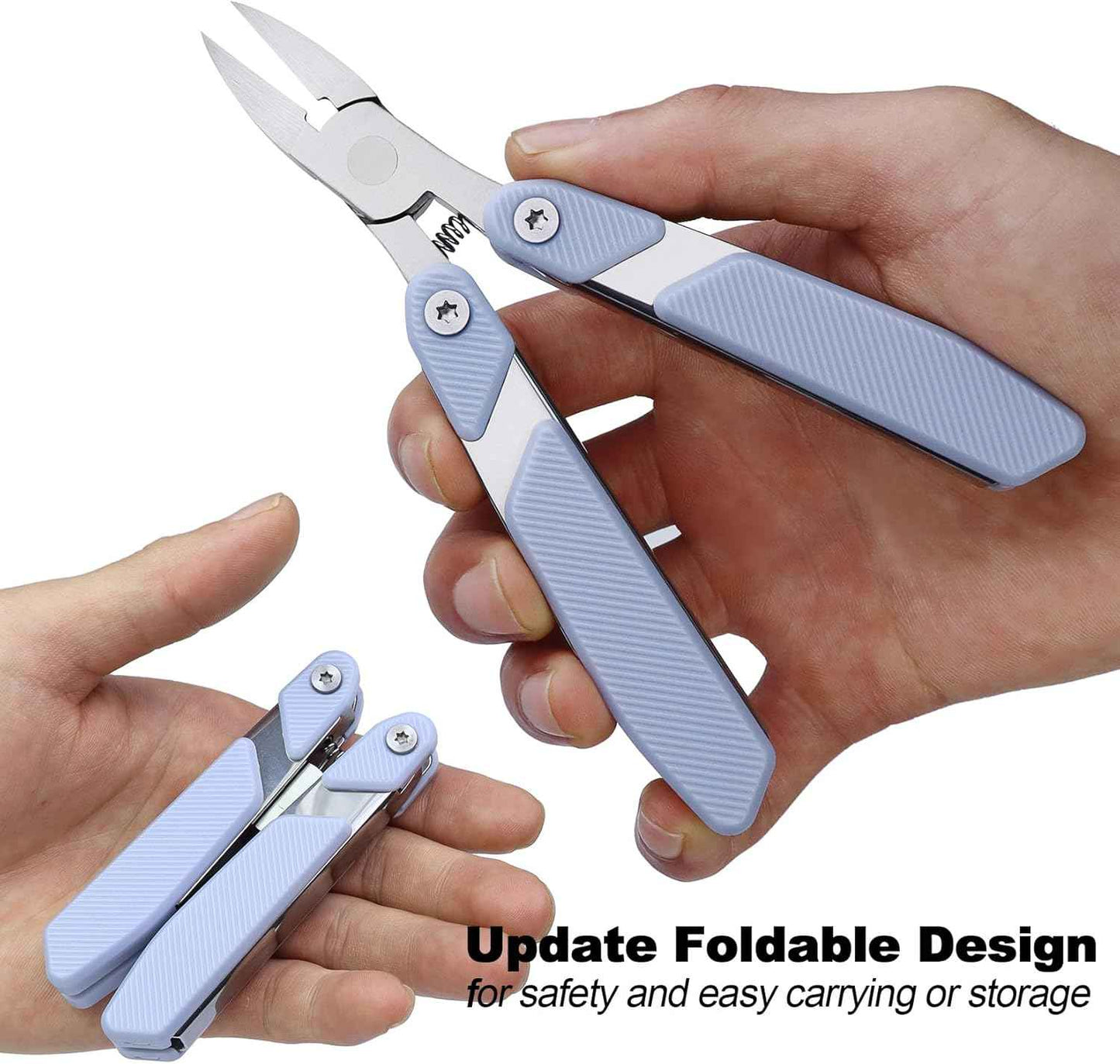 Heavy Duty Nail Clippers for Thick & Ingrown Toenails - Portable Folding Design for Men & Seniors