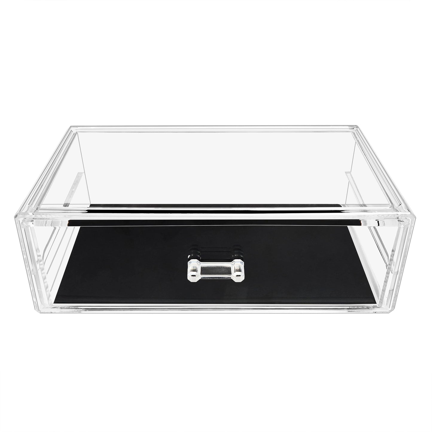 Sorbus Stackable Acrylic Drawers - 1 Clear Storage Drawers for Organizing Make up Palettes, Nail Hair Accessories, Cosmetics & Beauty Supplies - 11.75"W Makeup Organizer for Vanity, Bathroom Organizer