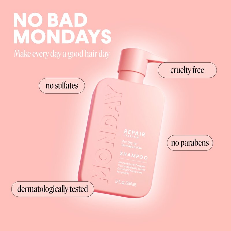 MONDAY Haircare Ultimate Repair Gift Set with REPAIR Shampoo, REPAIR Conditioner and REPAIR Leave-In