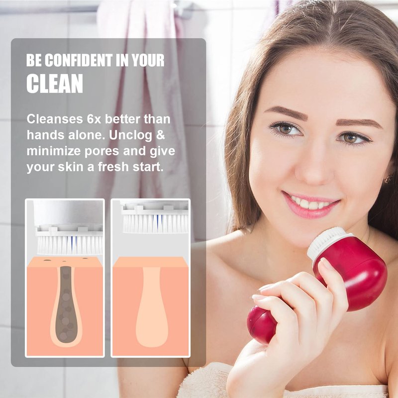Clarisonic Brush Head Replacements - 4 Pack for Deep Pore & Sensitive Skin | Compatible with Mia 1, Mia 2, Mia Fit, Alpha Fit, Smart Profile Uplift