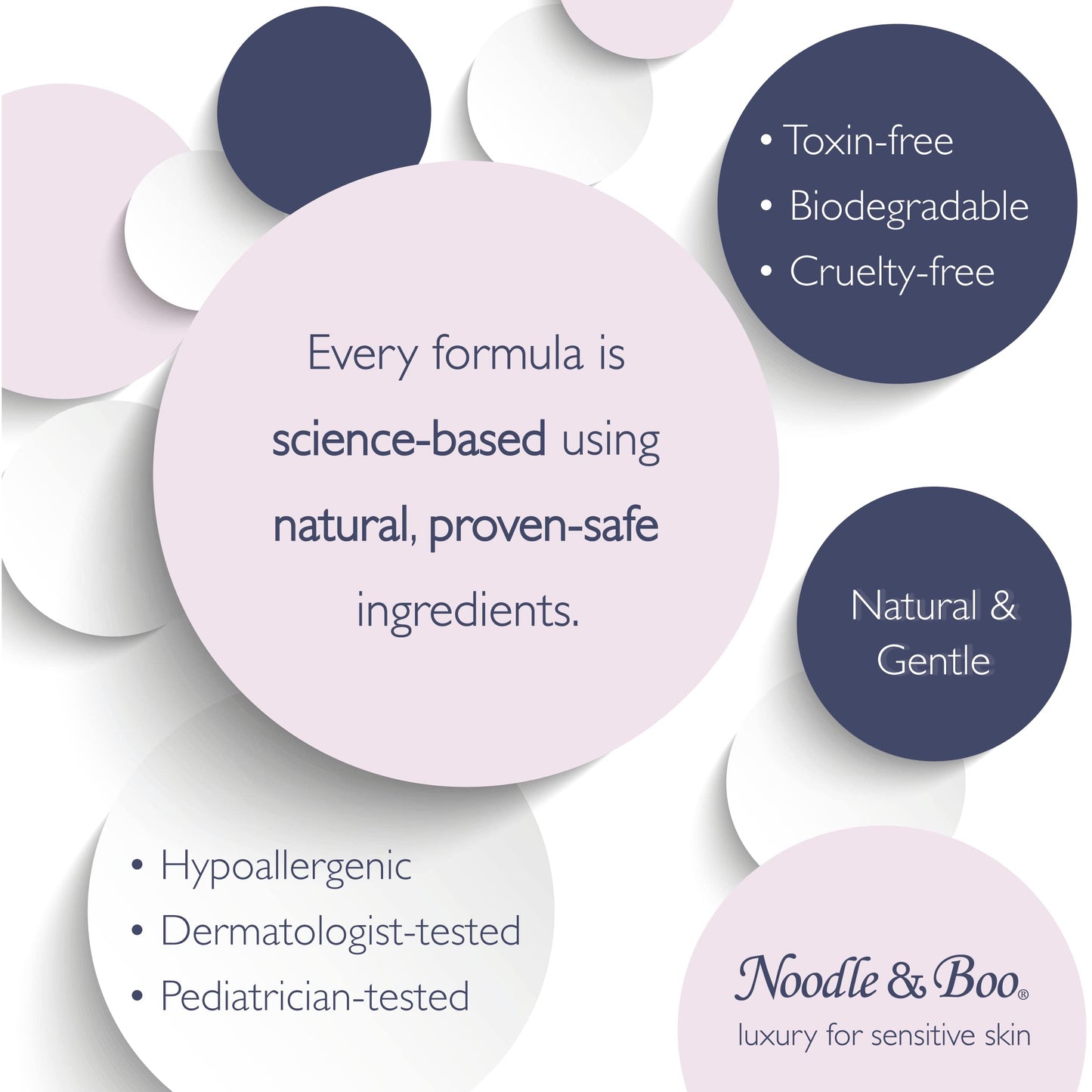 Noodle & Boo Bouncing Baby Bubbles for Sensitive Skin and Hypoallergenic