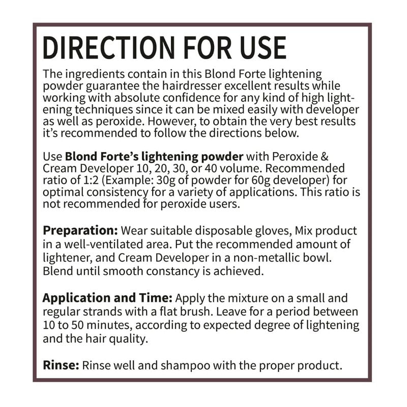 1.1 Pound Tub (17.6 Ounce) Perfect Blond Extra Strength Professional Hair Dye Toner Lightener Bleach - Made in Italy