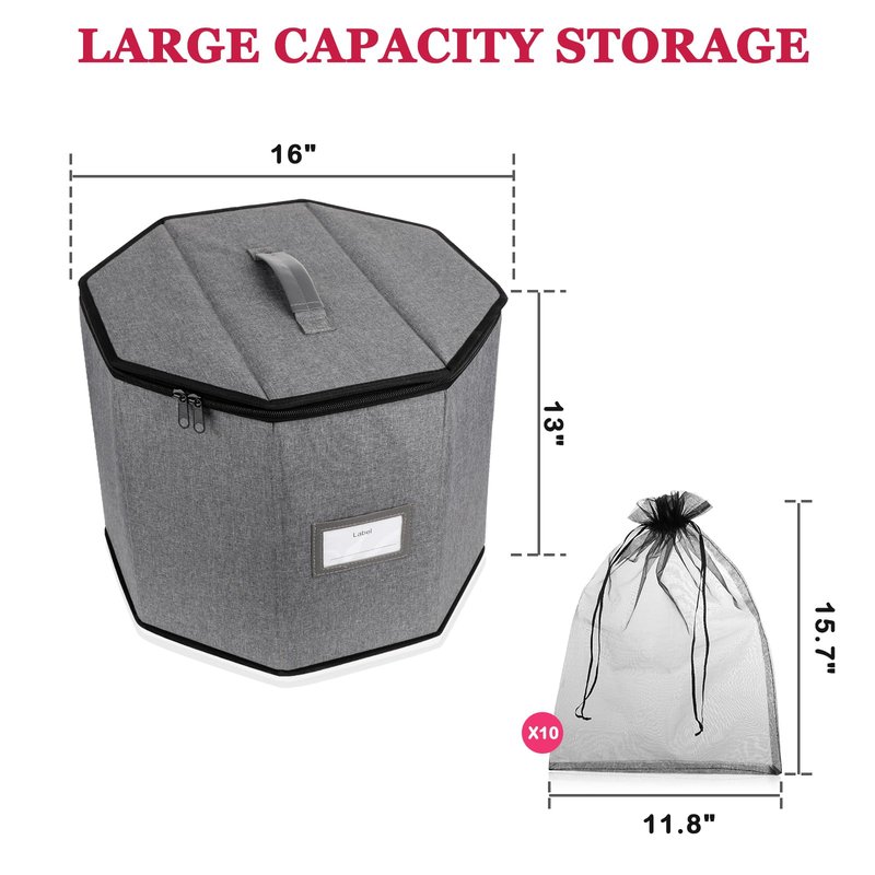 Lukeline Wig Storage Box,Wig Travel Case,Foldable Wig Travel Case for Men and Women,Yarn Organizer, Cosmetic Cabinet Storage Bag