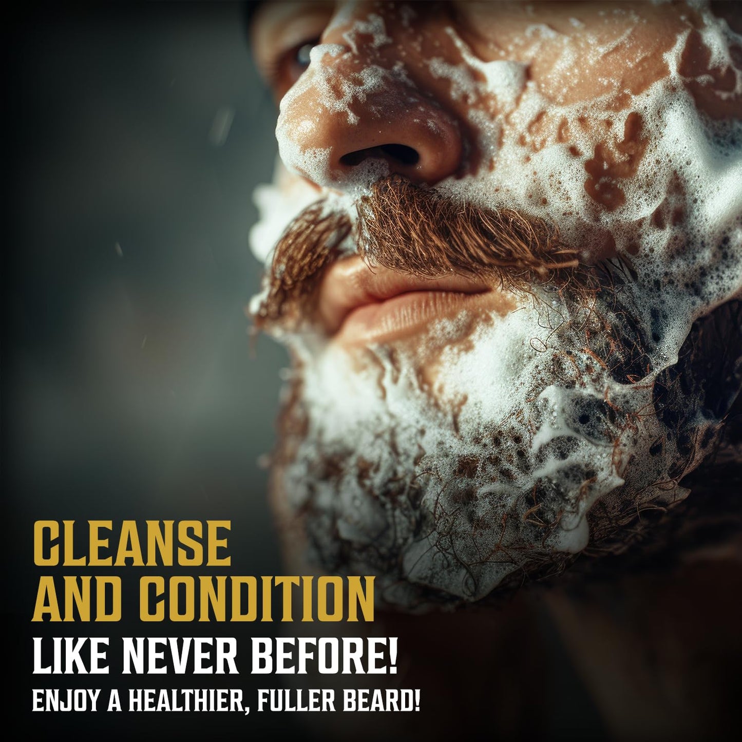 Viking Revolution Beard Wash & Conditioner for Men | Argan & Jojoba Oil Beard Softener (10oz, Sweet Tobacco)