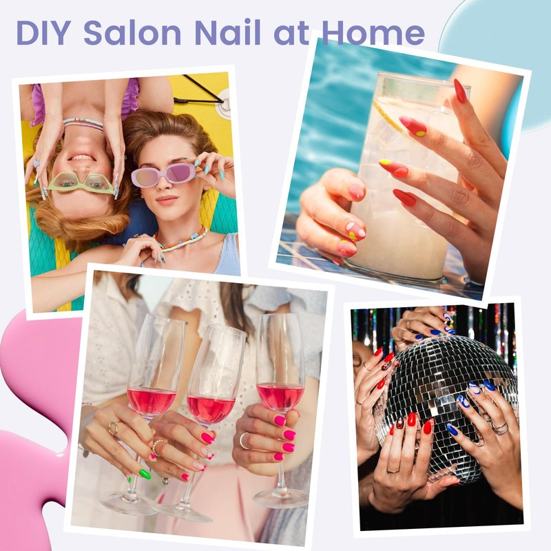 Extra Short Almond Nail Tips: 240Pcs Small Almond Shape Soft Gel Fake Nail Tips with Nail Stand, 12 Sizes Full Cover Clear Press on Nails for Girls for Home DIY Salon