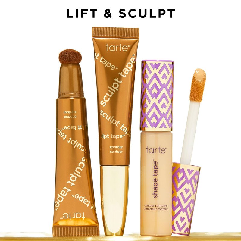 tarte sculpt tape contour – Lightweight Cream Bronzer with Shea Butter for Blendable, Buildable Contour & Natural Looking Sculpted Glow, Vegan & Cruelty-Free, full size, soft bronze